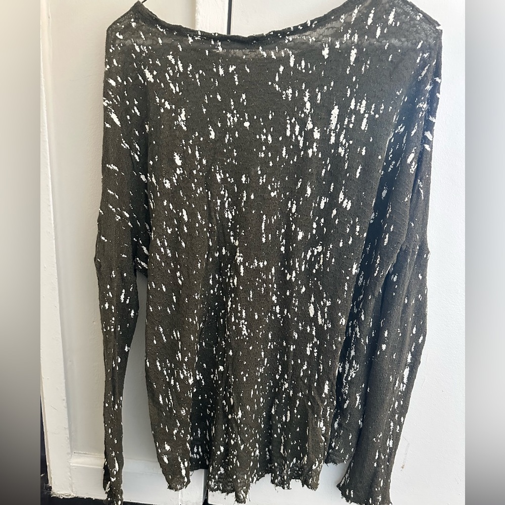 Generation Love grey and white long sleeve top